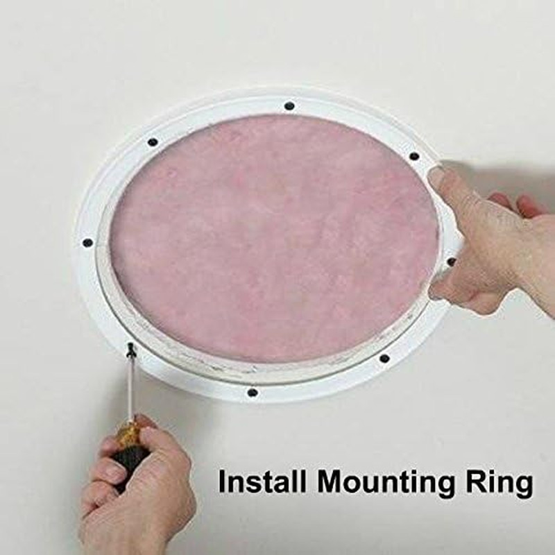 RH-4002-8-2-A White Surface Mount 8-3/8" Speaker Covers, Pair