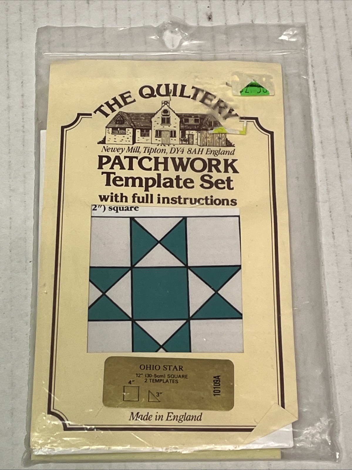 The Quiltery Patchwork 12" OHIO STAR Template Set w/ Instructions #10109A