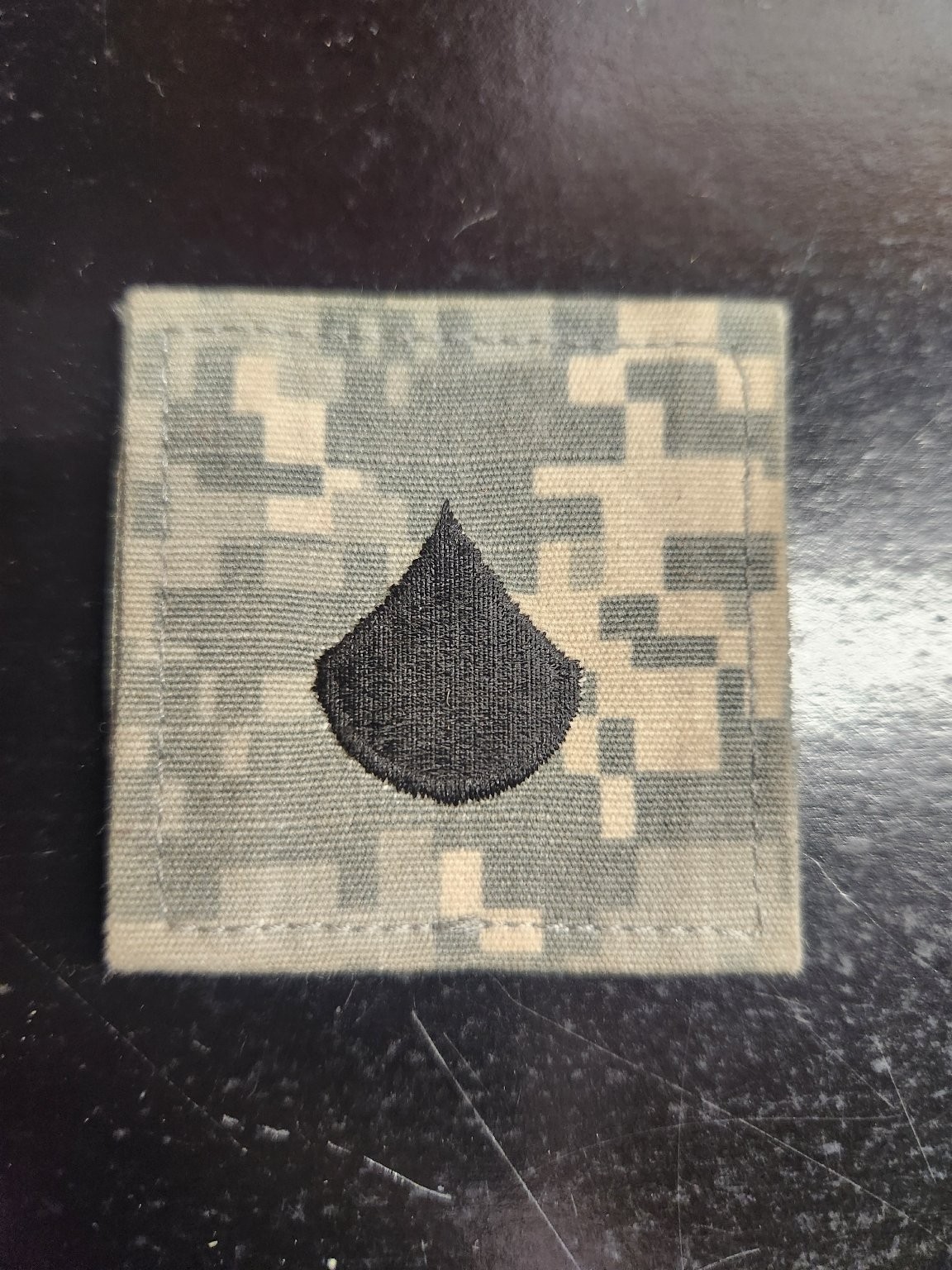 US Army Private E-1 Rank Patch ACU UCP Digital Camo Hook Loop