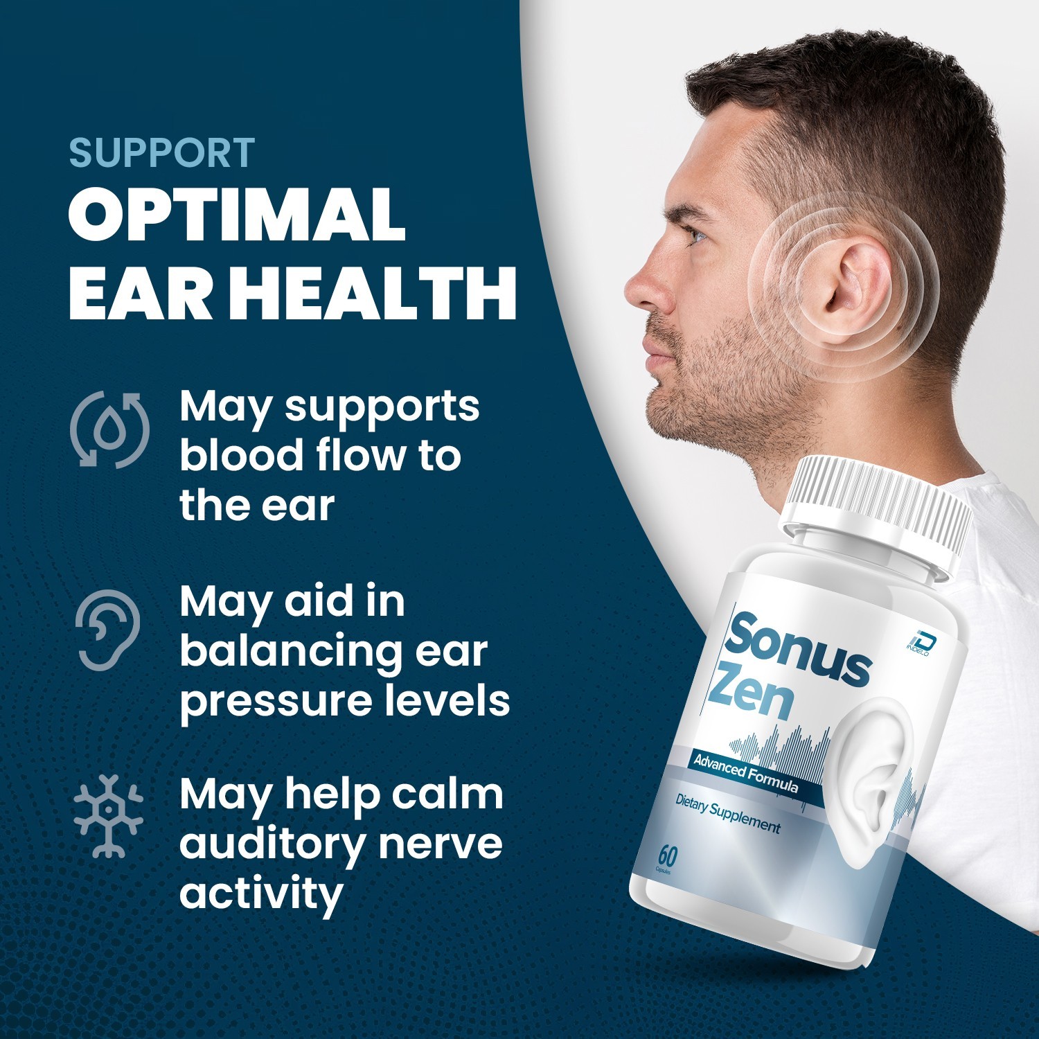 (2 Pack) Sonus Zen Healthy Ear Support Supplement - SonusZen for Hearing Support