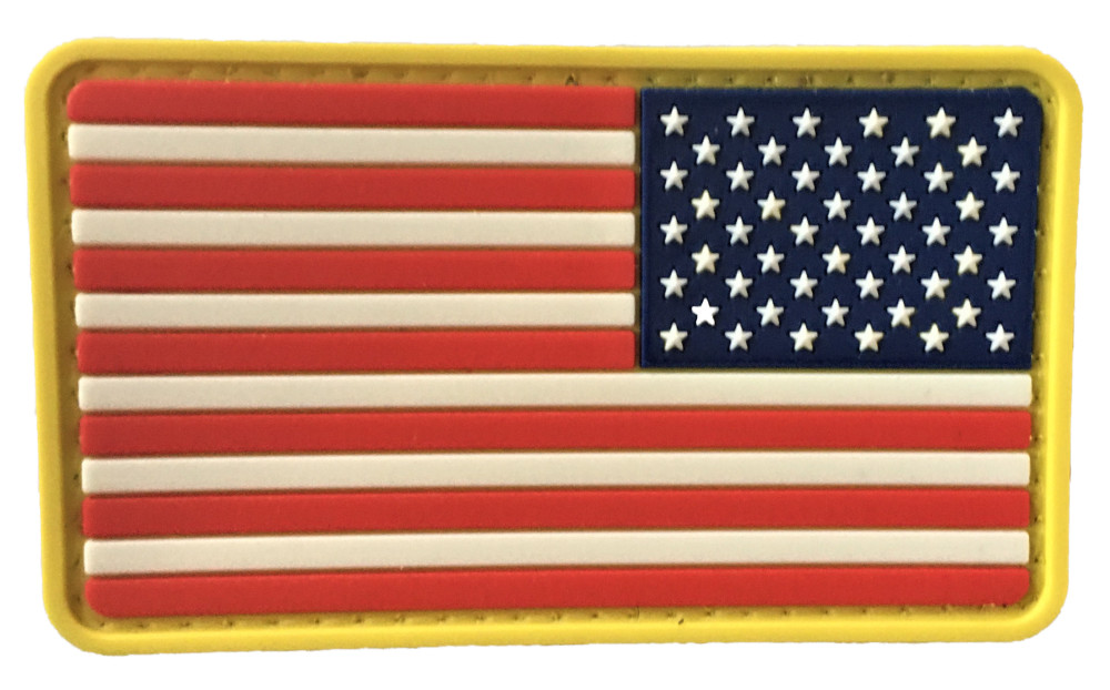 US American Flag (Reverse) PVC Patch (Topgun SEAL F-18 F-35 Special Forces)  21