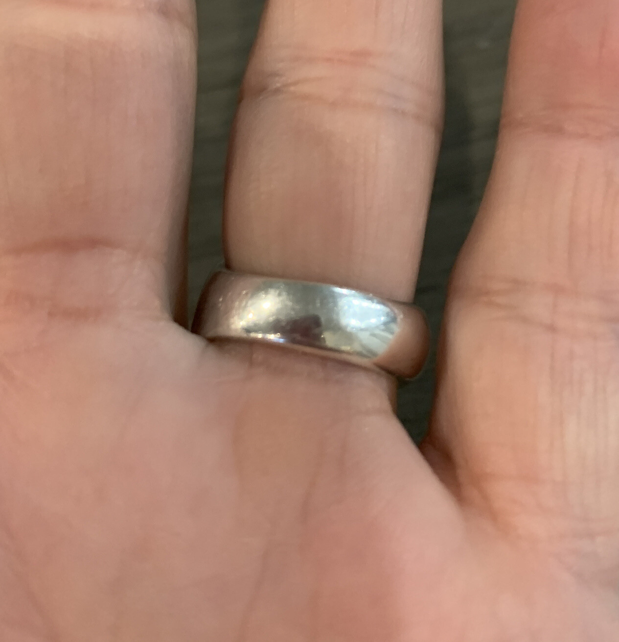 Contemporary Silver Ring Size 6.75