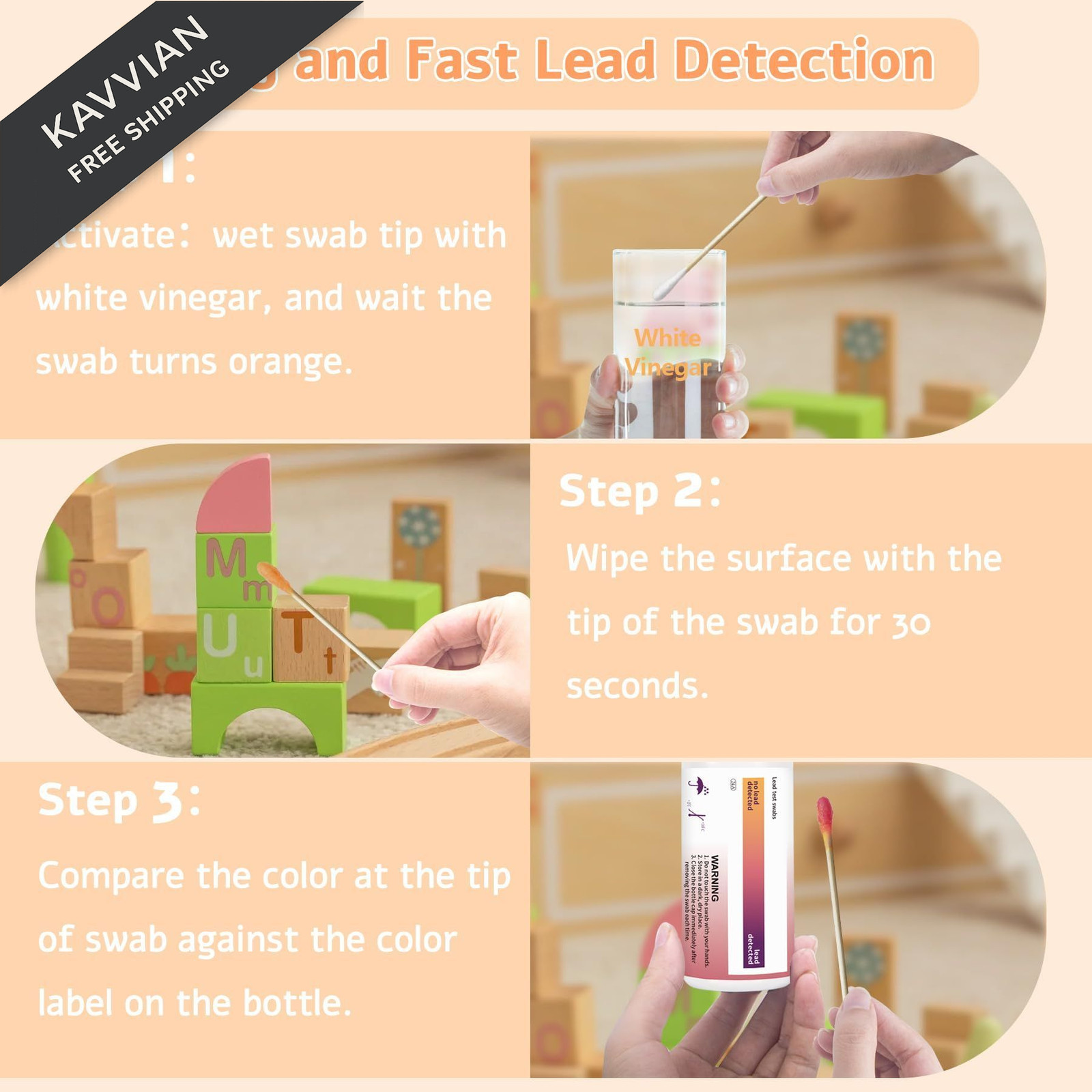Lead Test Kit - 30 PCS Swabs - 30 Second Instant Paint Test...