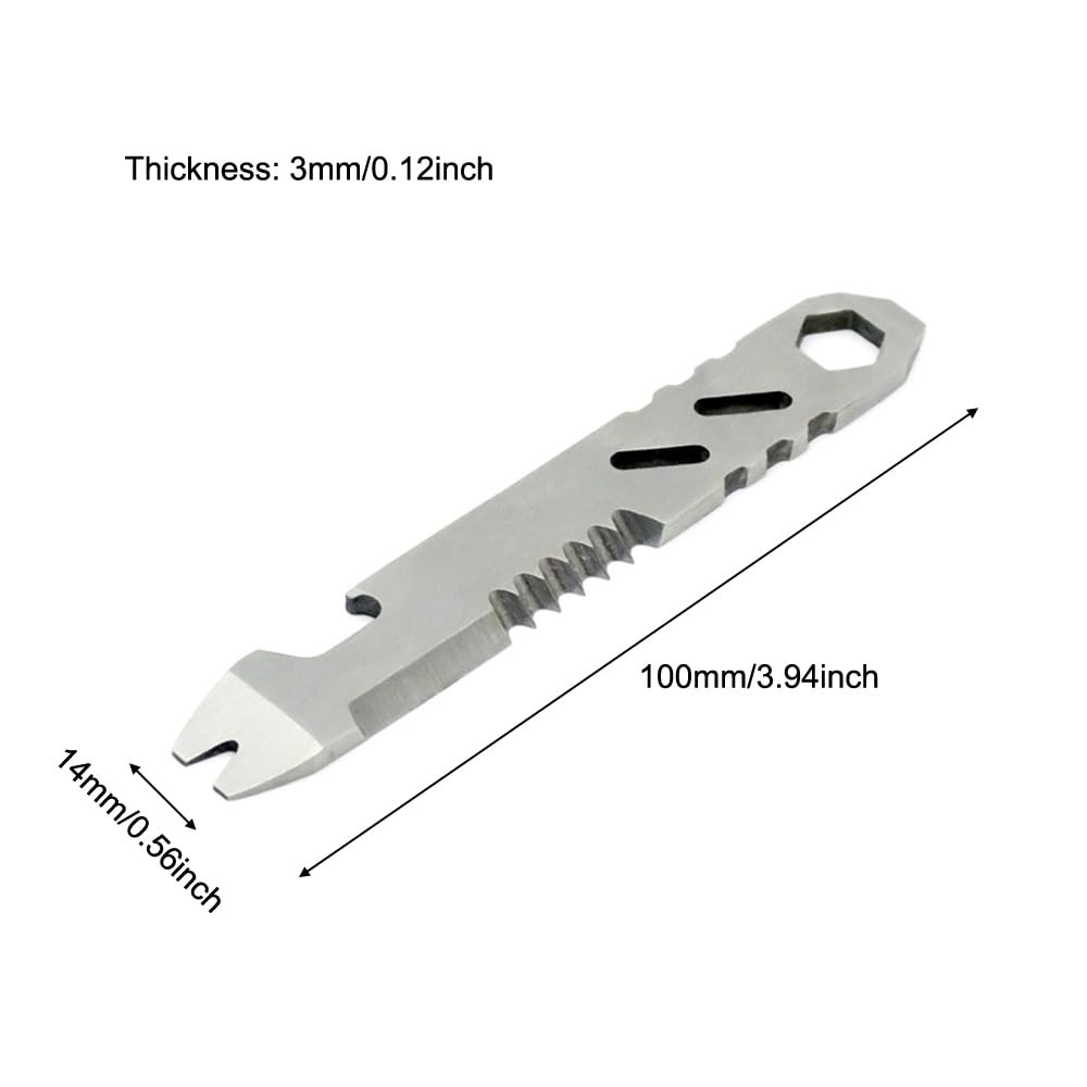 SquEqu 2 Pack Flint Fire Starter Striker Replacement Ferro Rod no, Silver