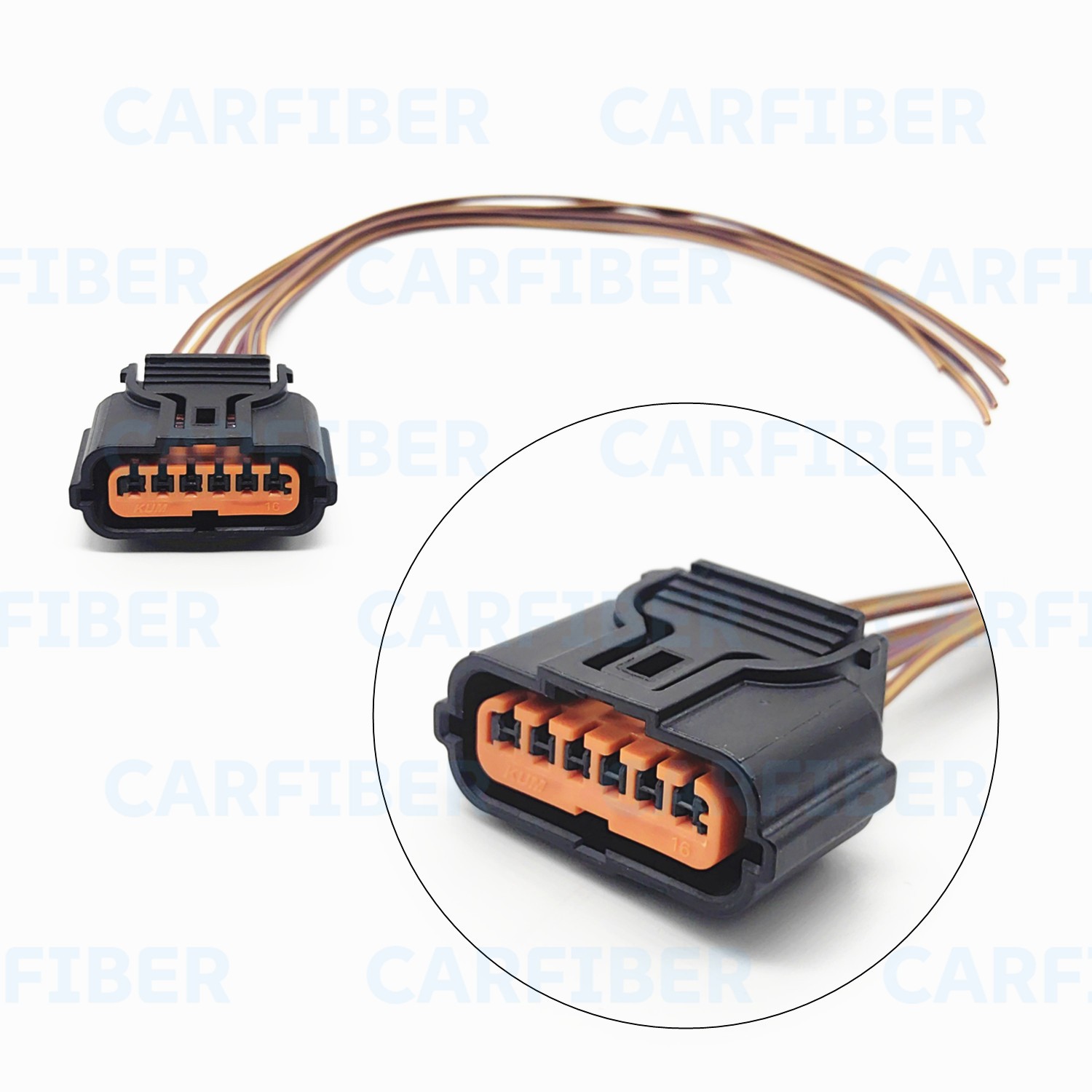 6-Way Parking Distance Sensor Pigtail Connector Fits Hyundai Santa Fe 2019-2021