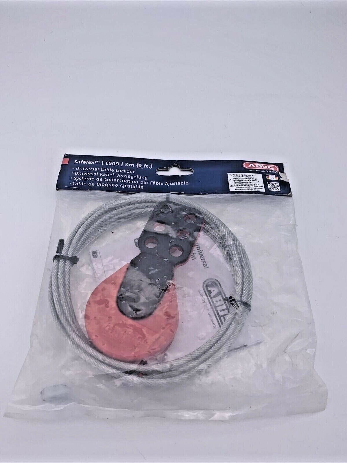 ABUS Safelex Universal Cable Safety Lockout 9 ft. Sheathed Metal Cable C509