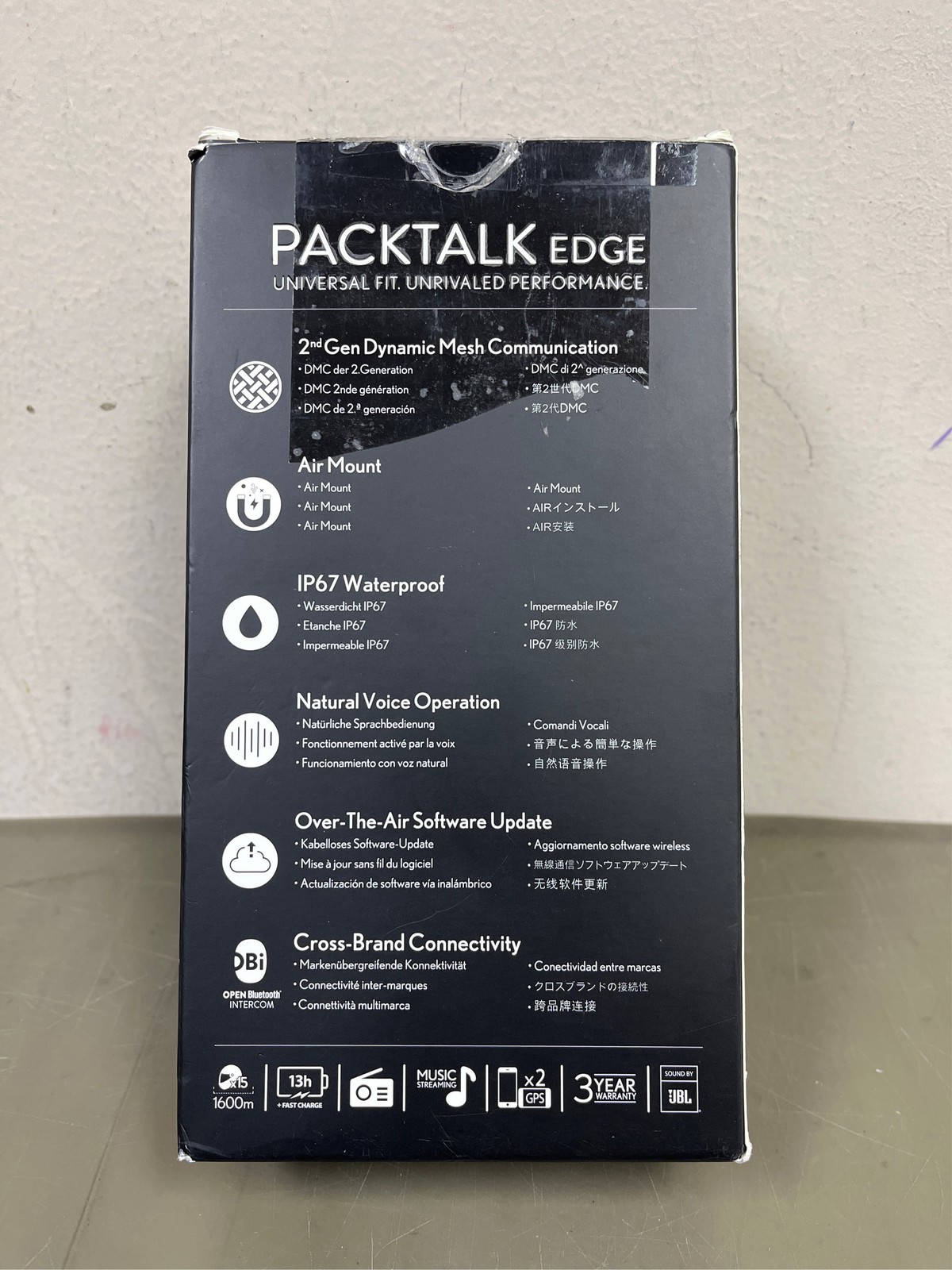 Cardo PACKTALK Edge Motorcycle Bluetooth Communication System Headset Intercom -