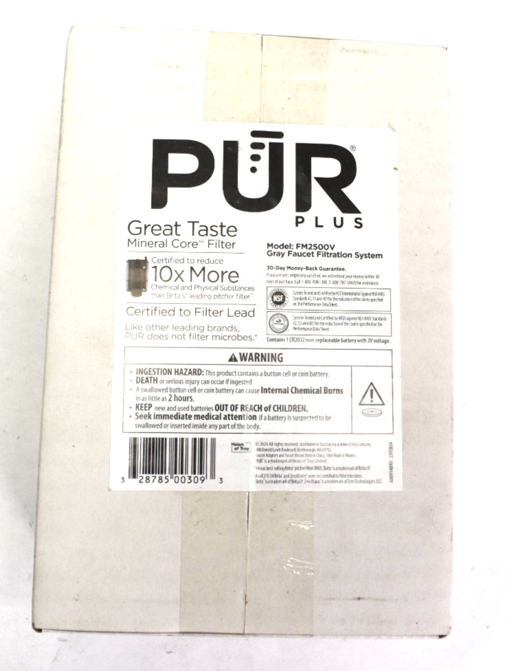 Pur Plus Faucet Filtration System Gray FM2500V Mineral Core Water Mount Filter