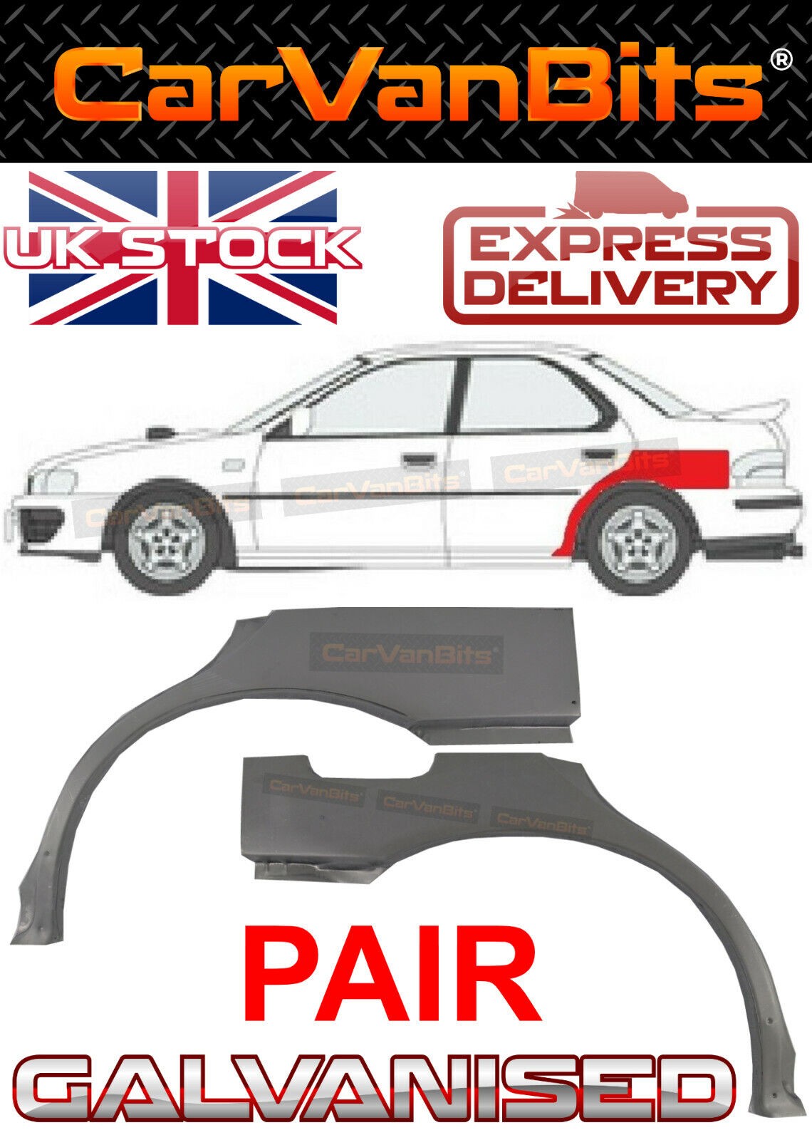 FOR SUBARU IMPREZA GC / GF 92-00 WRX STI REAR WHEEL ARCH REPAIR BODY RUST PANEL