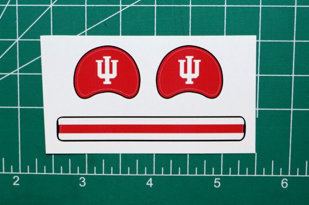 Indiana Hoosiers "Red" DIECUT DECALS ONLY for OPI Football Gumball Helmets IU