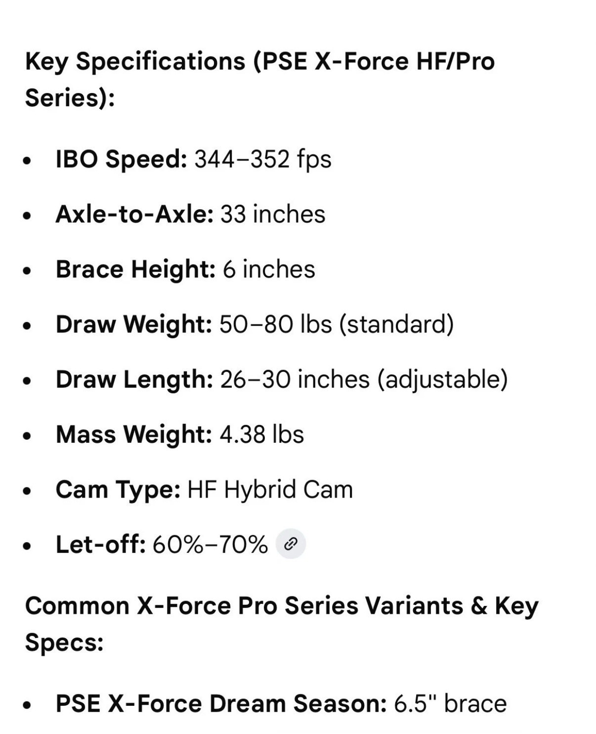PSE x-force pro series Compound Bow