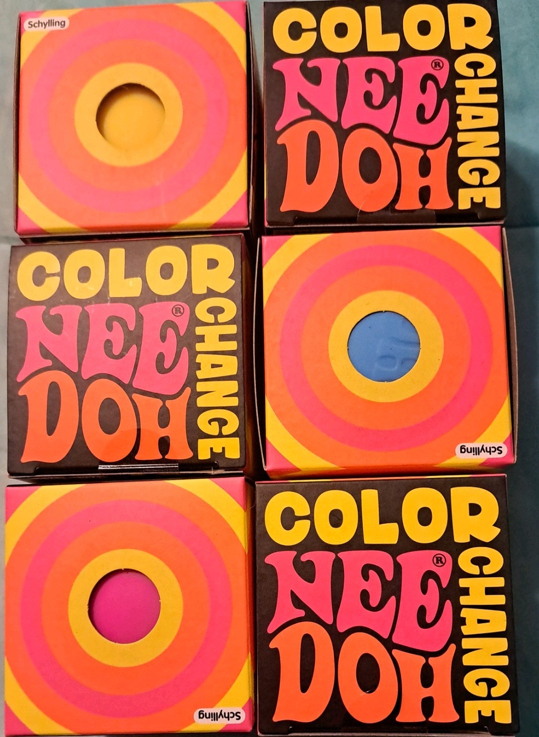 🔥Nee Doh Color Change Changing Ball Stress Fidget Squeeze Toy/Swirl( lot of 7)