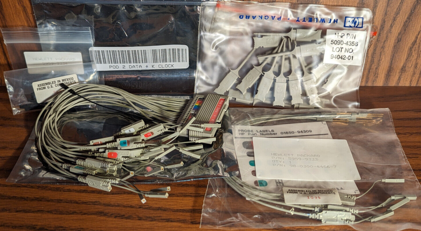 New HP/AGILENT POD 2 DATA + K CLOCK LOGIC ANALYZER PROBE Test Kit - Complete