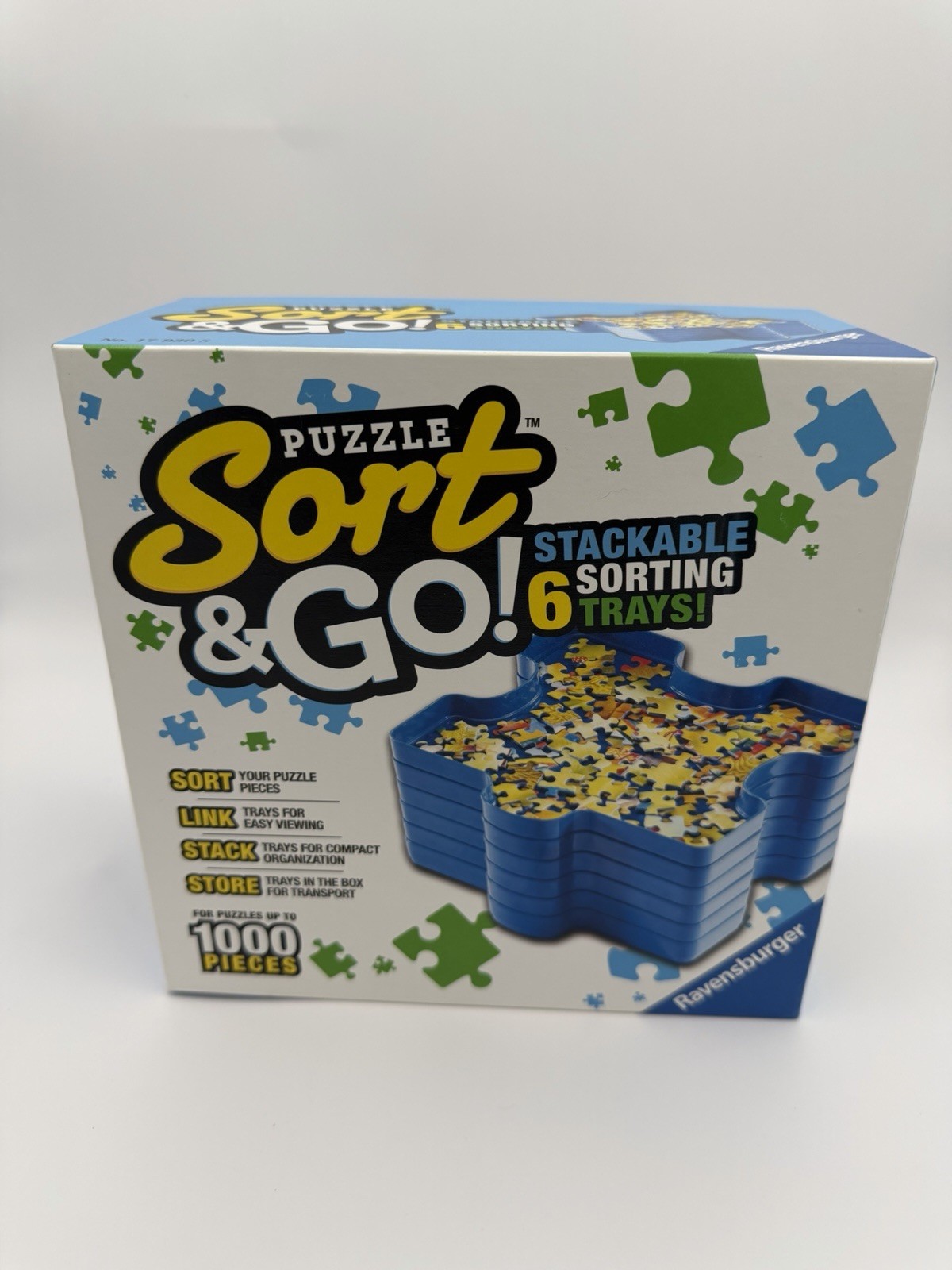 Ravensburger Puzzle Sort & Go 6 Stackable Sorting Trays for Jigsaw Puzzles