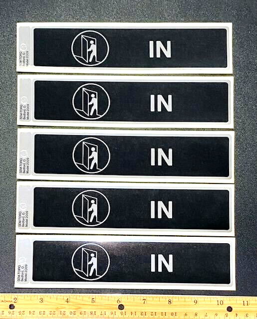 SPECIAL!! ⭐5 FOR 1 PRICE⭐ IN BUSINESS DOOR ENTRANCE ENTER DECALS STICKERS SIGNS