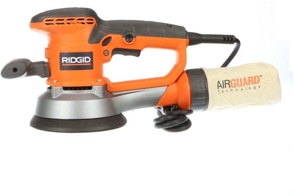 RIDGID 6 in. Dual Random Orbital Sander Variable-Speed AIRGUARD Technology