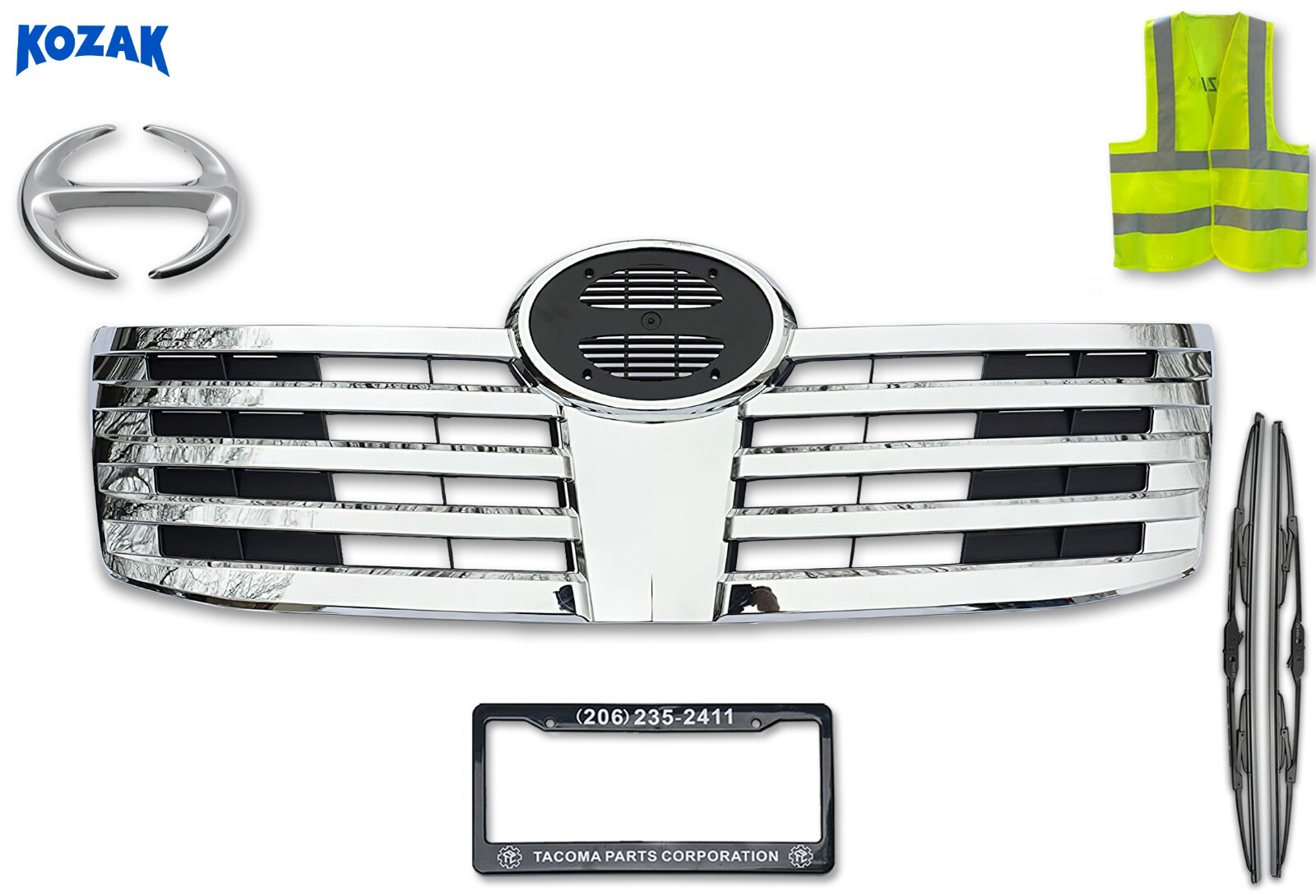 Chrome Grille for 2005 - 2010 HINO 238 258 268 338 PLUS Accessories