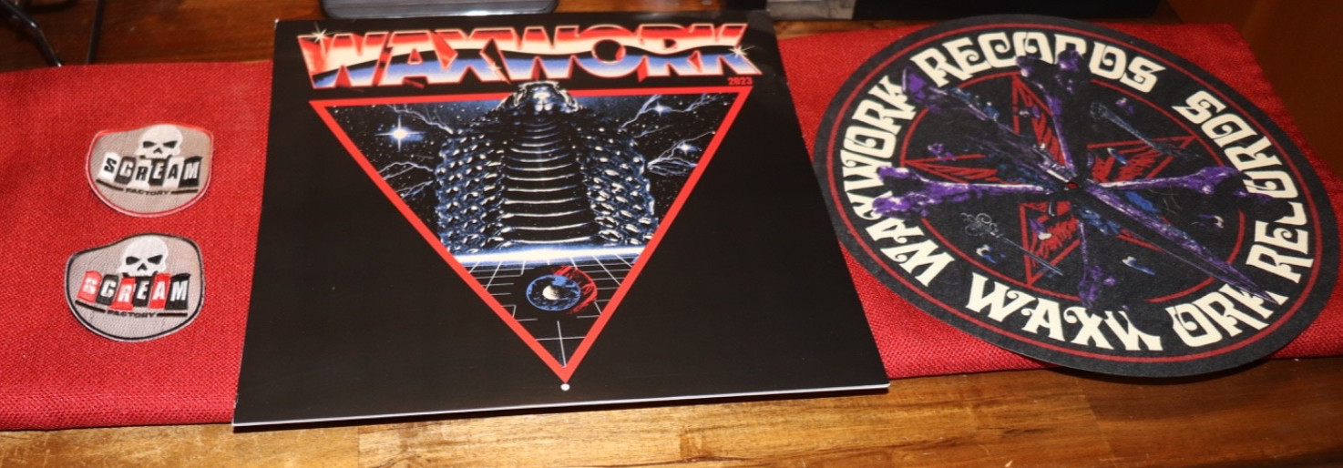 Waxwork Records & Scream Factory Lot of 4 NEW Exclusive Patches Calendar Slipmat