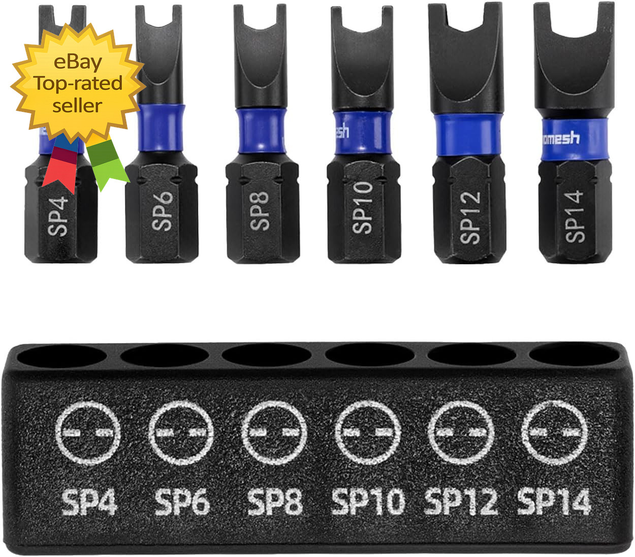 Magnetic Spanner Security Bit Set 6 Piece S2 Steel Impact Driver Bits Tool Set