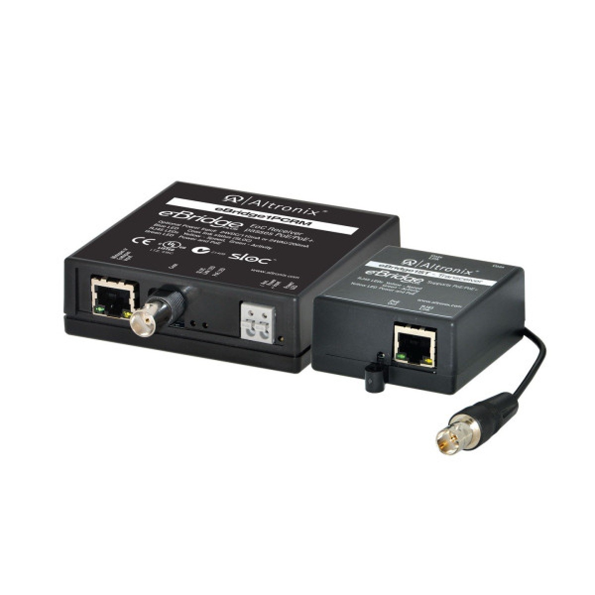 Altronix EBRIDGE1STR EoC Single-Port Adapter Kit, 25Mbps, Passes PoE/PoE+,