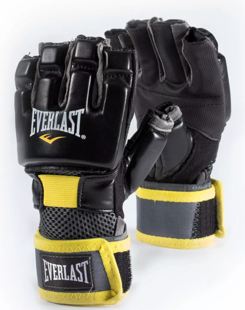 New Everlast Cardio 1200030 Kickboxing Fitness Gloves Black & Yellow Size L/XL