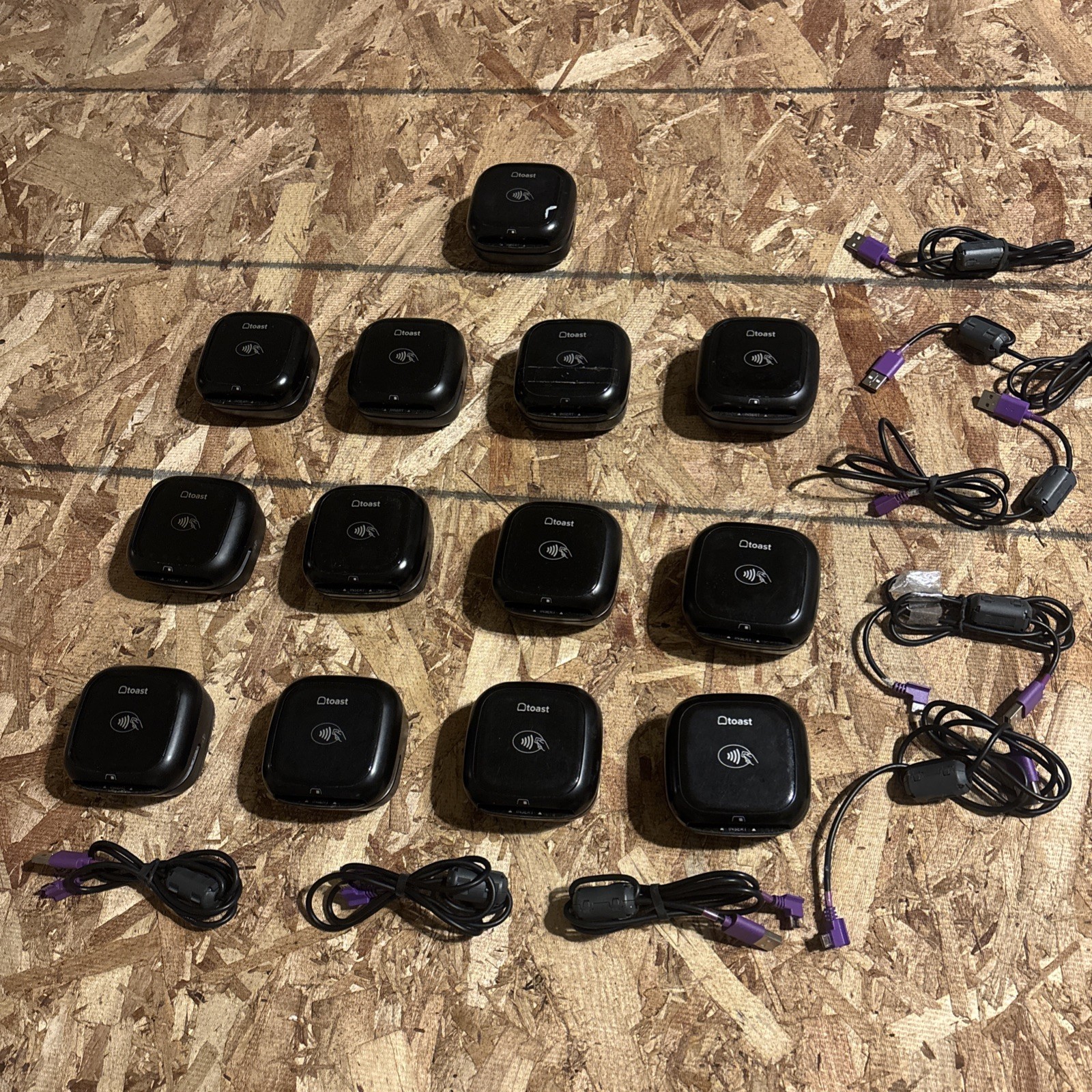 LOT OF 13 TOAST TD200 Black Flex Payment Device Tap Credit Card Readers