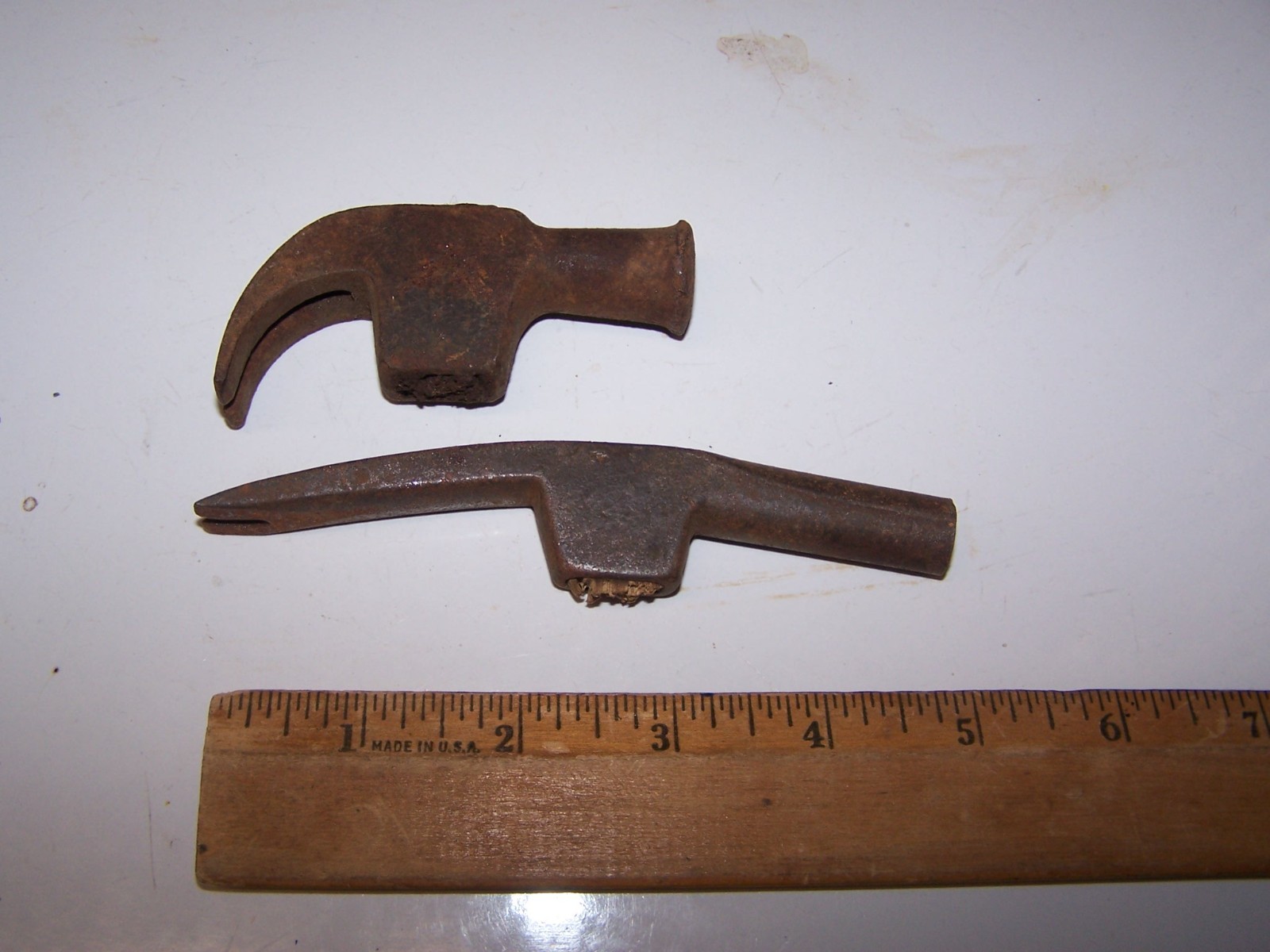 2 Vintage Antique Small HAMMER HEADS - Parts Pieces