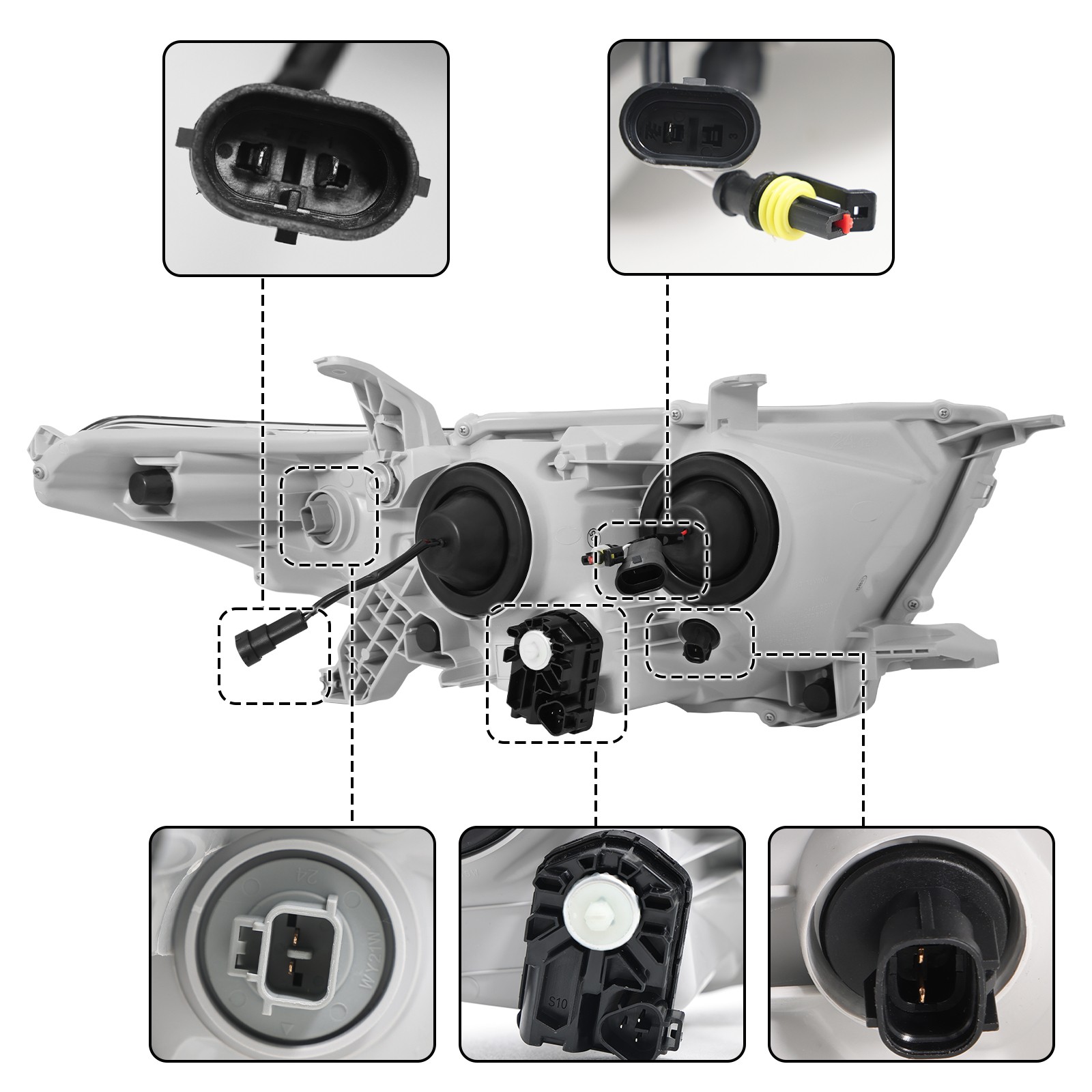 Triple LED Projector Headlights w/Sequential For 2011 2012 13 Toyota Highlander