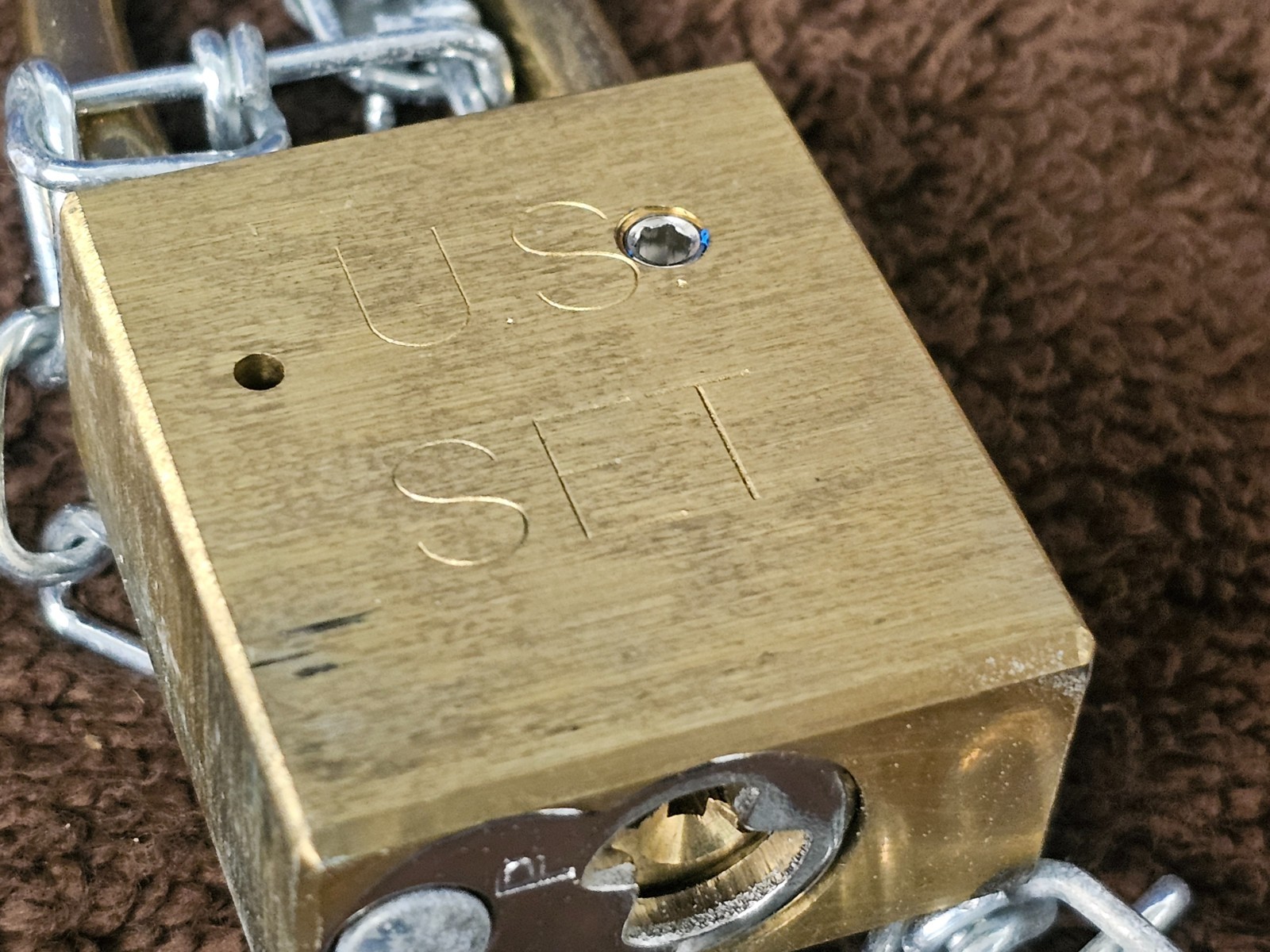 Pacific Lock Padlock PacLock AA59486-1AB10S2 Laminated Brass Military Surplus
