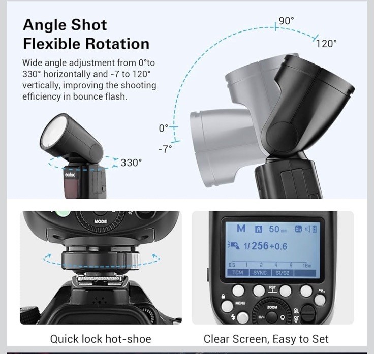 Godox V1 N Professional Camera Flash Speedlite Speedlight Round Head