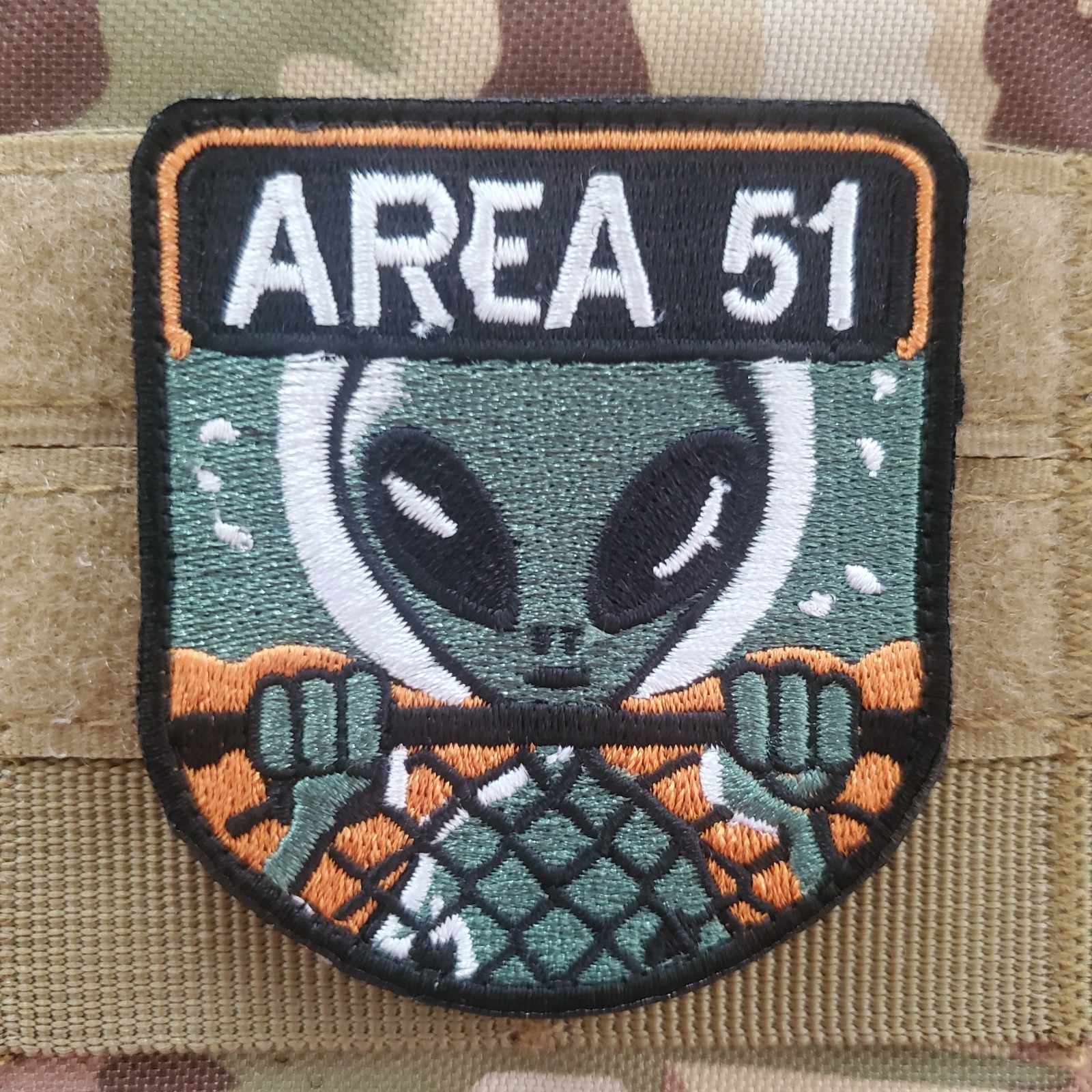 AREA 51 Embroidered Tactical Morale Patch Hook and Loop