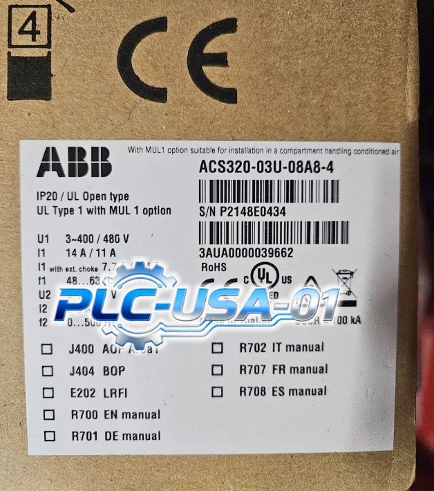 1PCS Brand New ABB ACS320-03U-08A8-4 Frequency Converter  Fast delivery