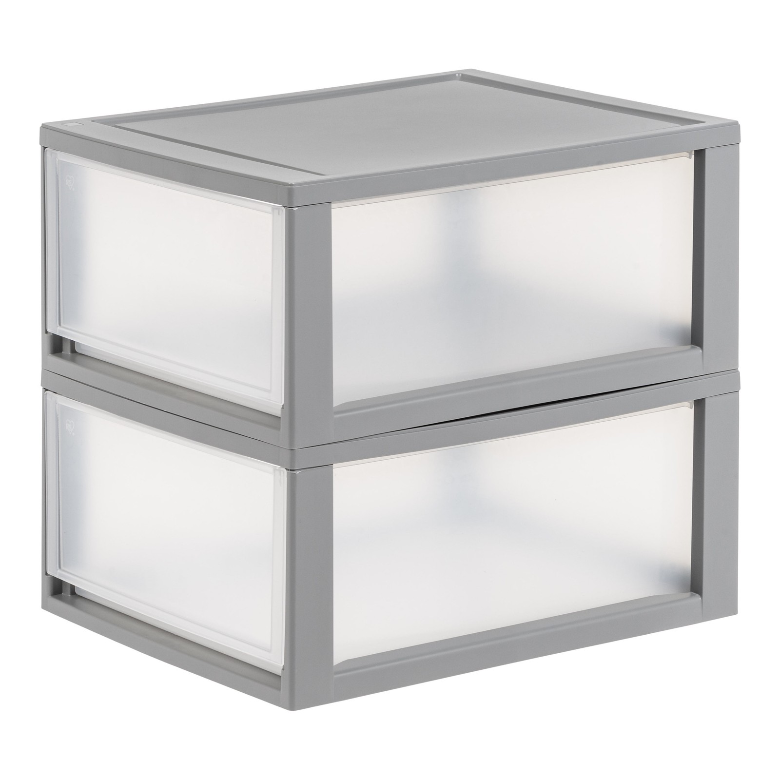 IRIS 30 Qt Large Plastic Drawers, Under Bed Storage Bins, Stackable, Modular 2Pk