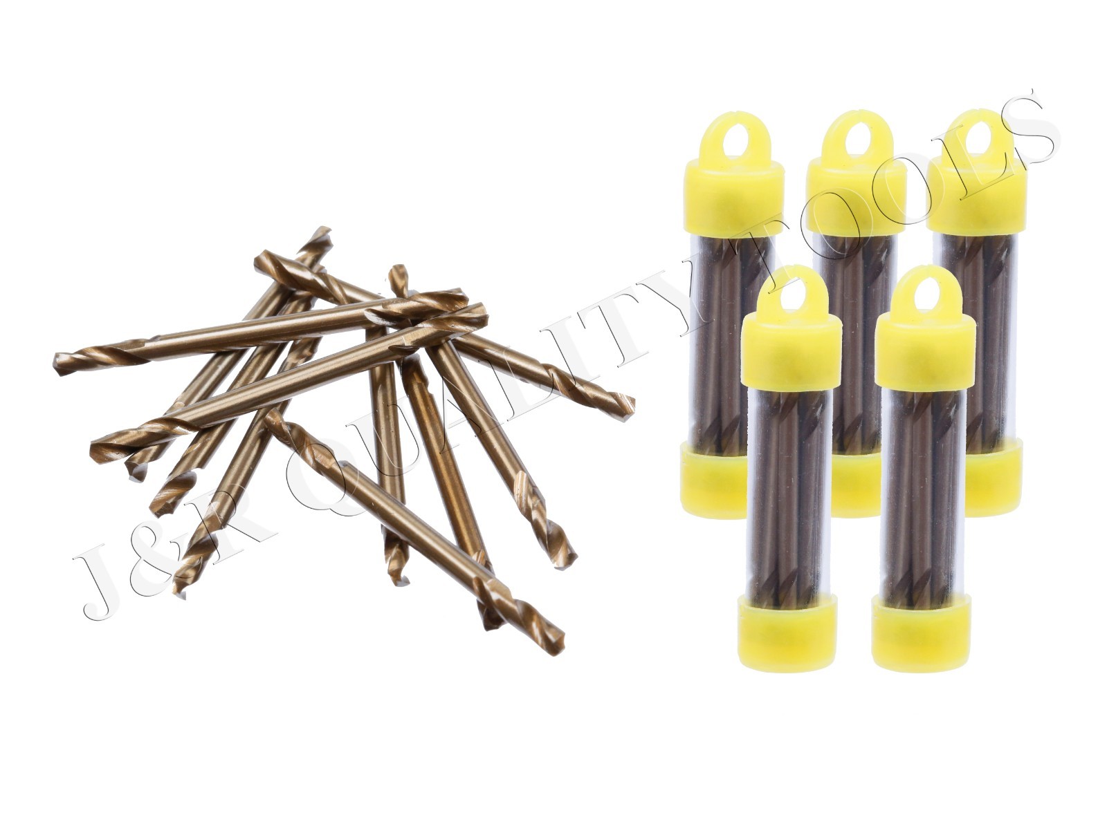 50 Piece 1/8 Inch Double Ended Cobalt M35 Drill Bit Set Split Point Metal