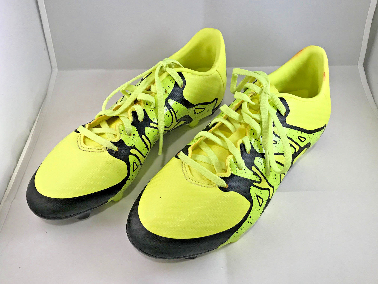 Adidas X 15.3 Men’s Soccer Cleats Shoes Size 4 ½ Neon Yellow B26997
