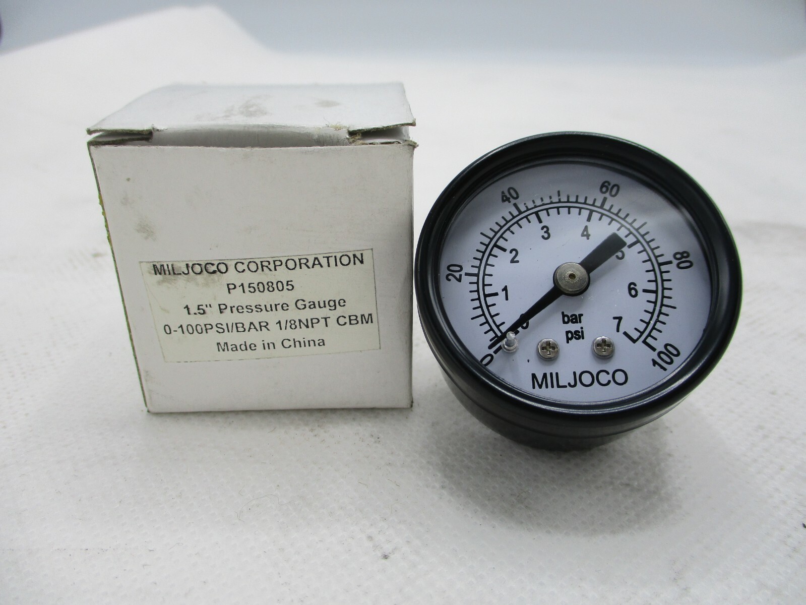 NEW MILJOCO P150805 1-1/2" PRESSURE GAUGE 0-100 PSI 1/8 NPT 5RNE1