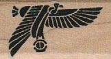 Egyptian Bird 1 x 1 3/4" Mounted Rubber Stamp, Egyptian Stamp, Egyptian