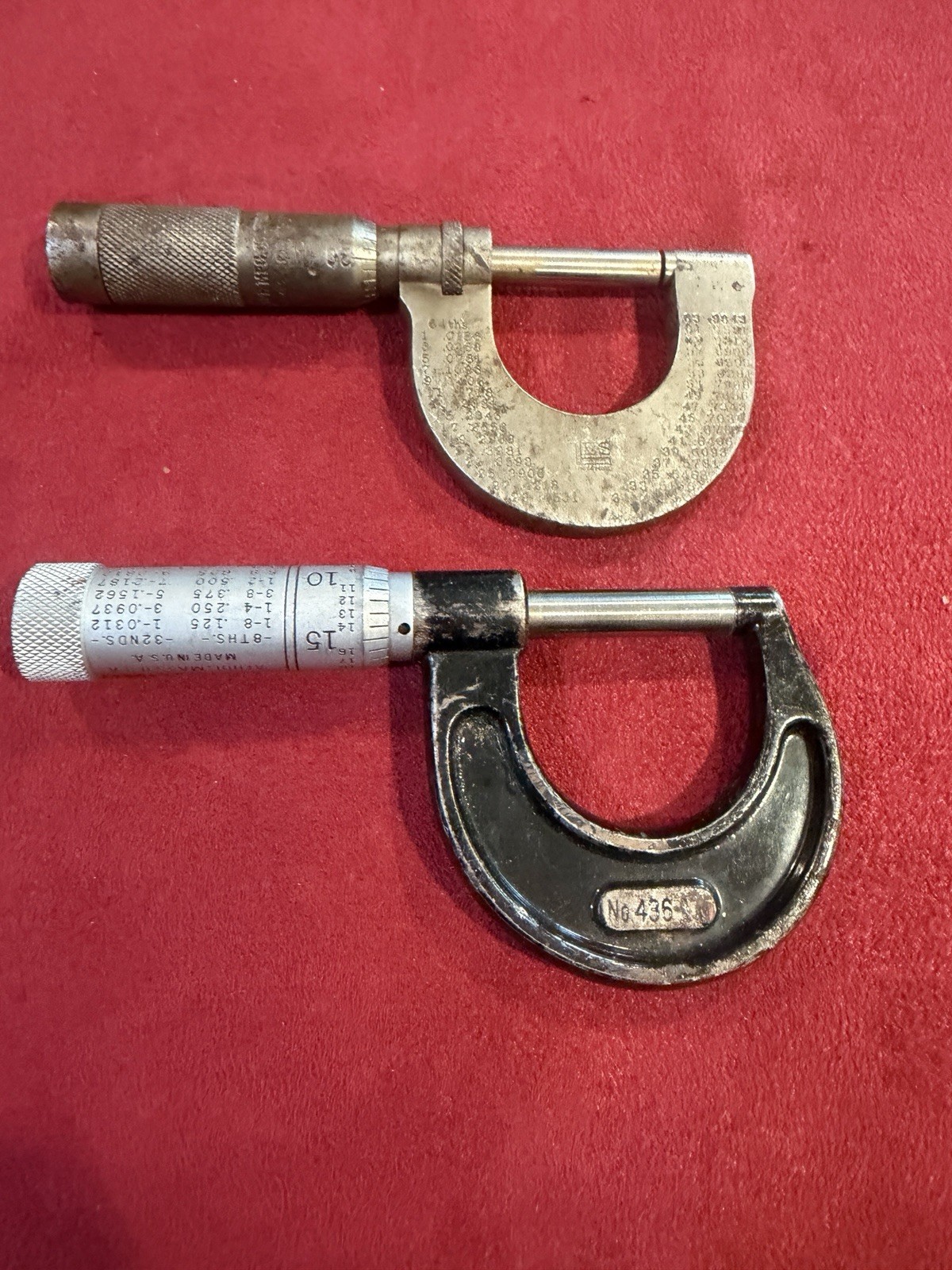 Starrett No.436 0-1 Micrometer/Brown&Sharpe Micrometer