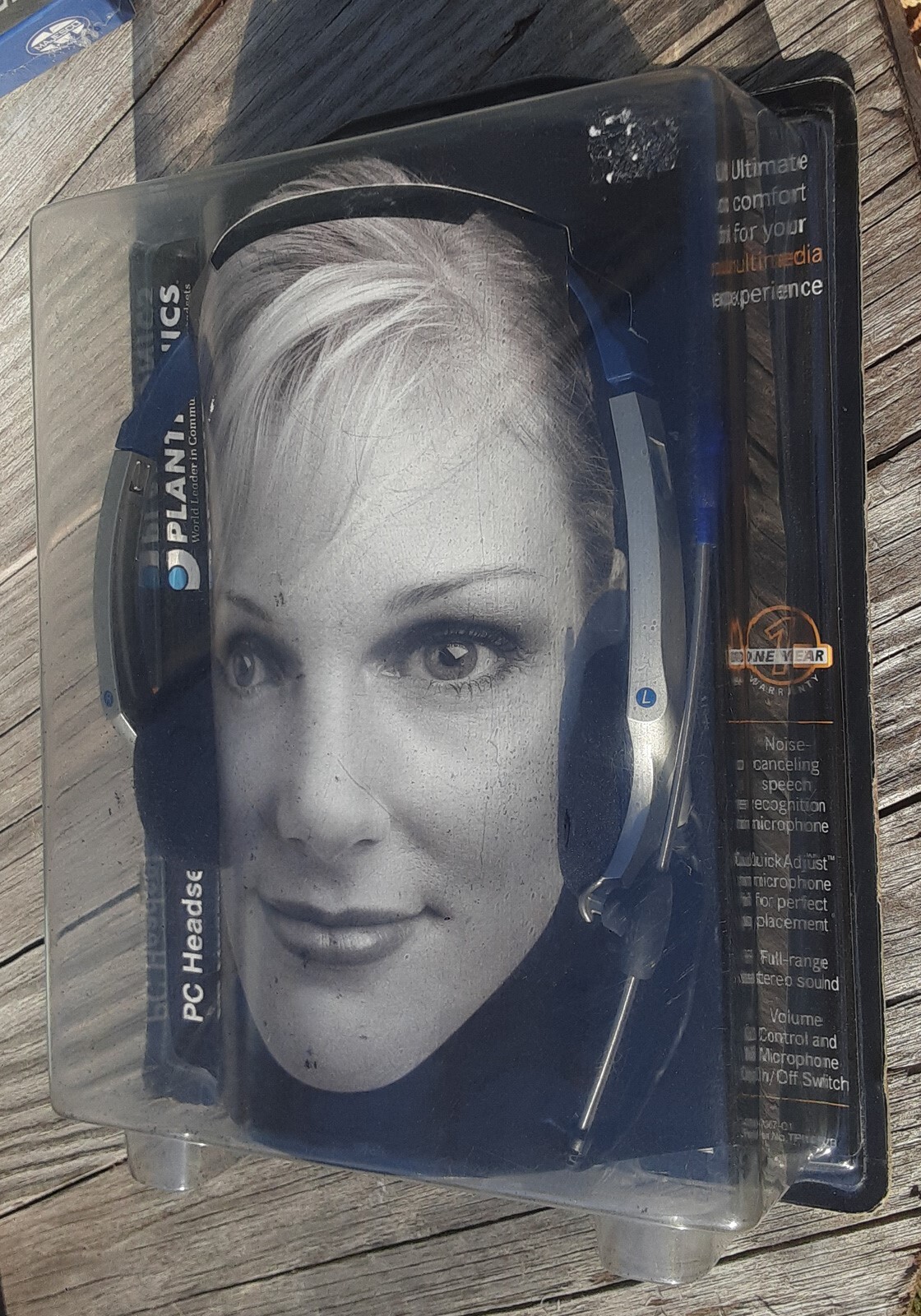 NEW RETRO VINTAGE PLANTRONICS LS1 MULTIMEDIA 3.5mm HEADSET 47368-01 SEALED
