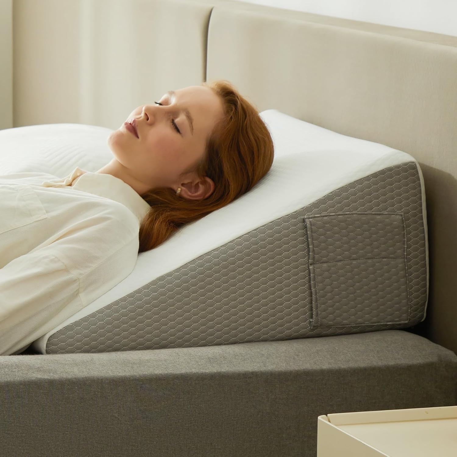 Acid Reflux Relief Wedge Pillow - 10 Inch Bed for Back Pain