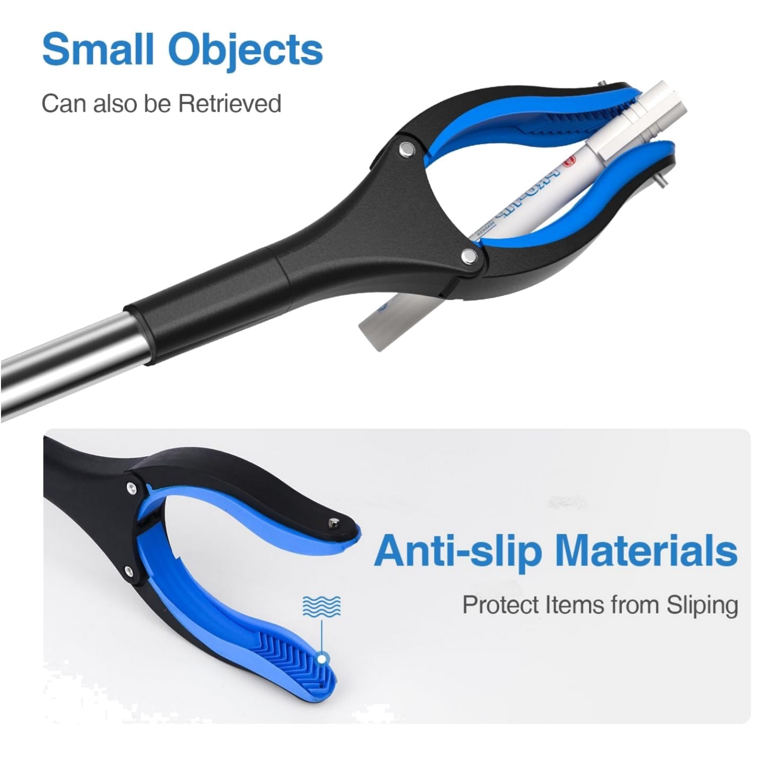 Foldable 32" Grabber Reacher Tool, Anti-Slip Jaw, Steel