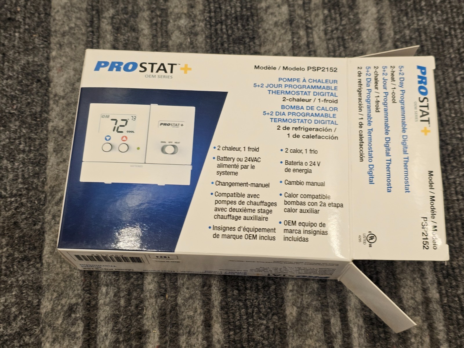 Prostat+ PSP2152 Digital Thermostat 5+2 Day Programmable Heat Pump