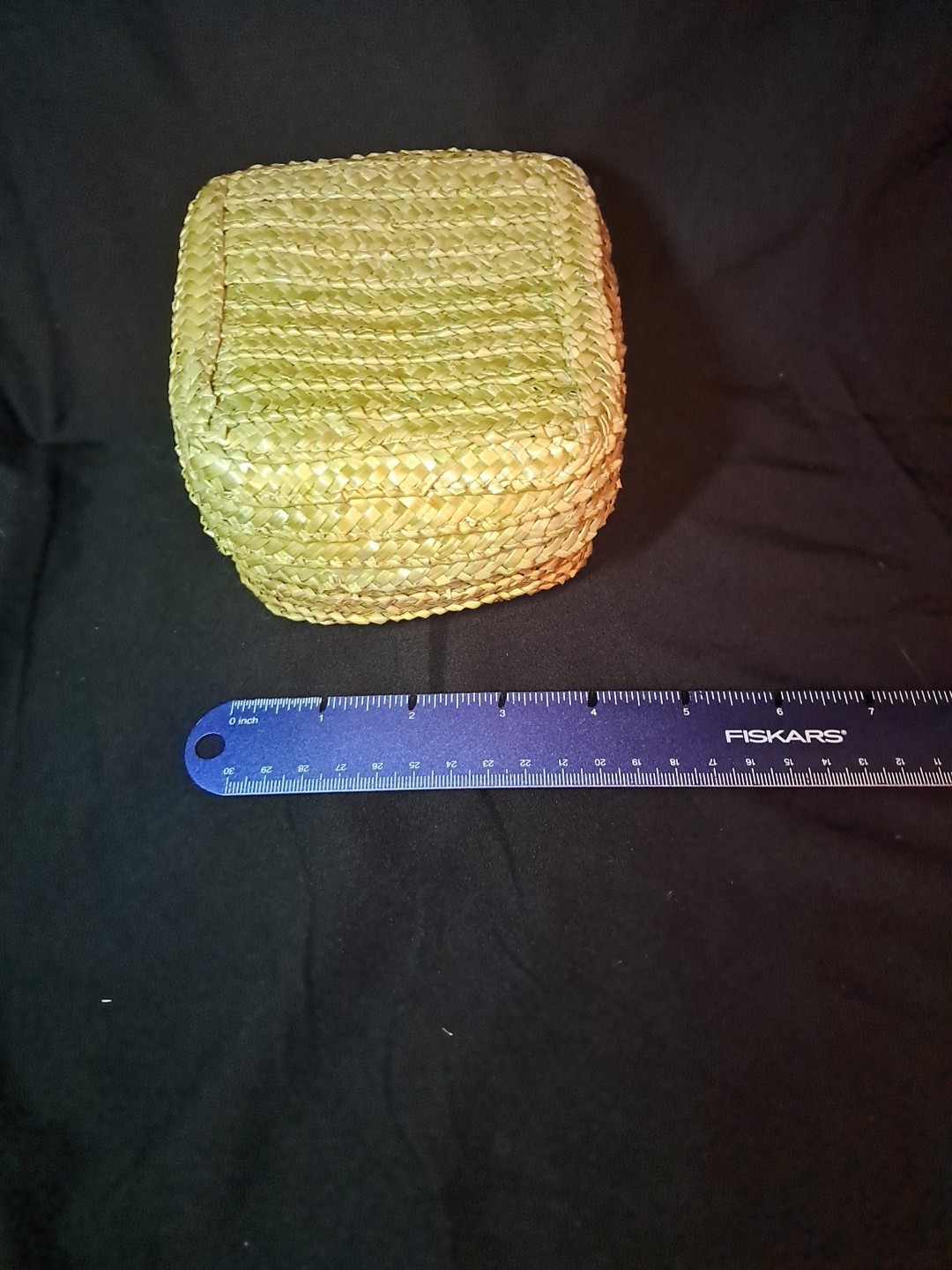 woven trinket box With Lid Square