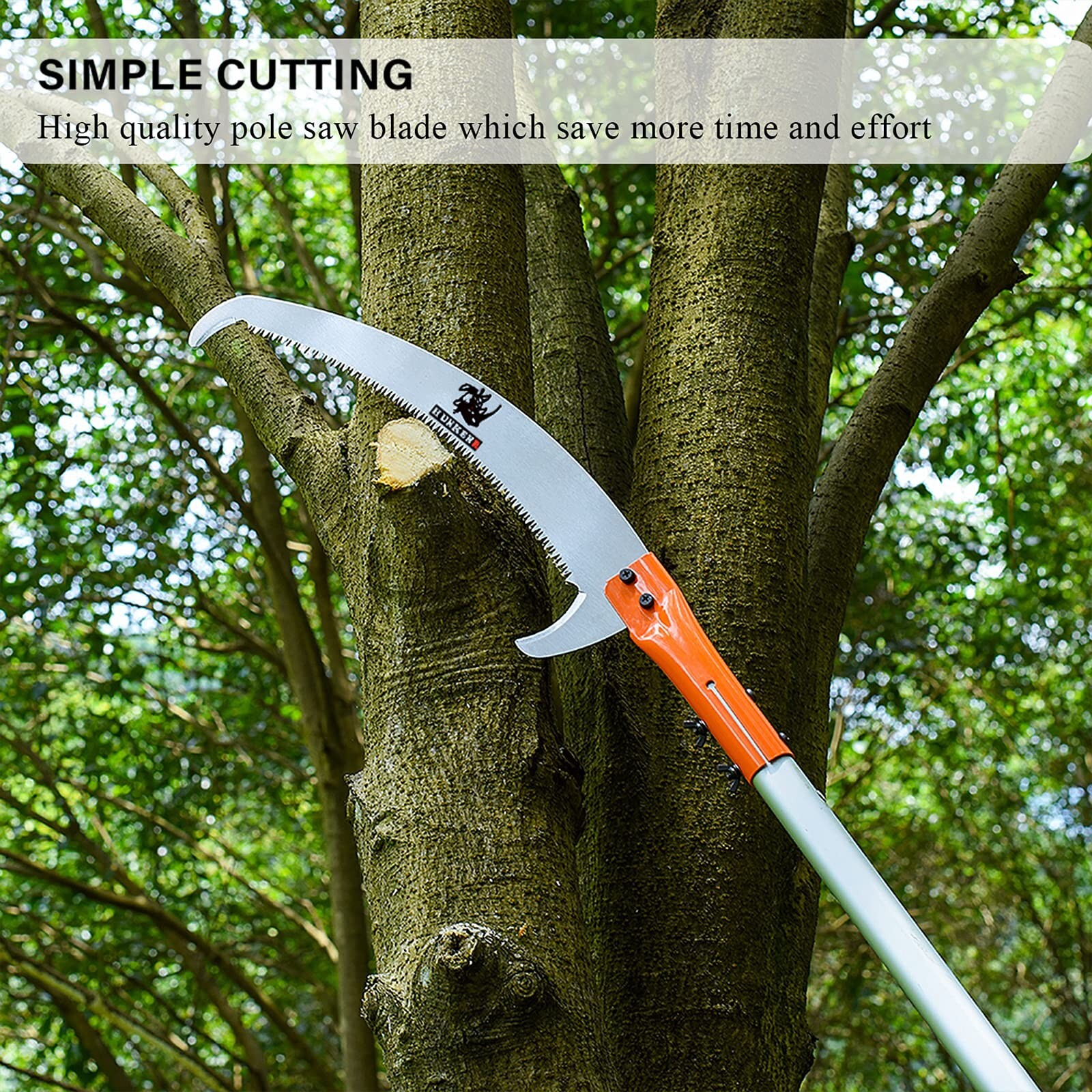 Tree Pruner Pole Saw Manual Extendable Long Tree Pruner Extendable，Pole Pruni...