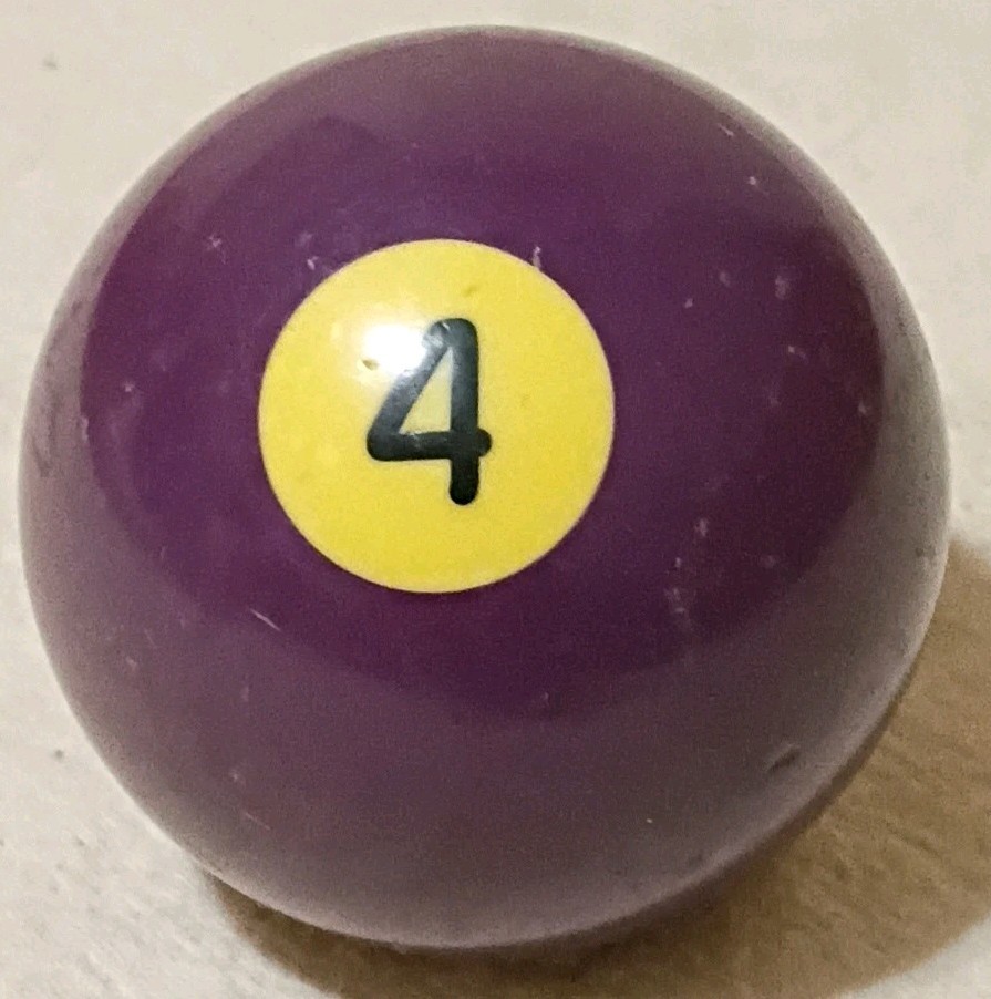 Vintage Purple No. 4 Replacement Billiard Ball 0077 B6