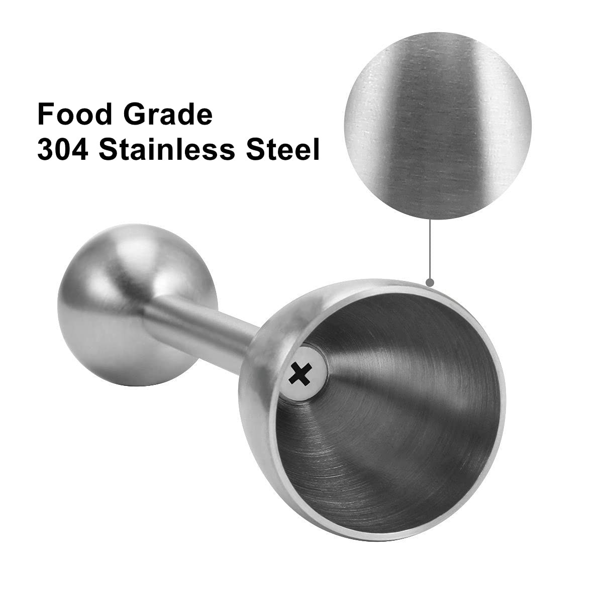 Xicennego Egg Cracker Topper Set of 5 - Includes 2 Cups, 2 Spoons Silver