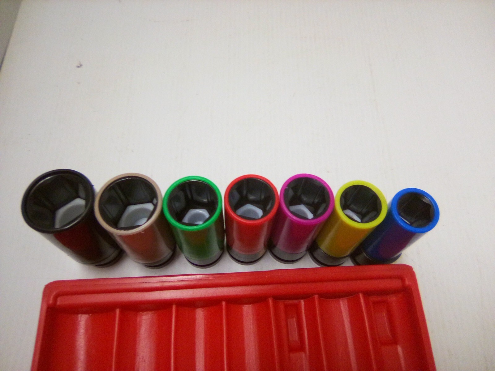 7 pc. Lugnut Service Set with Chrome Protecting Plastic Sleeves, 1/2 Impact