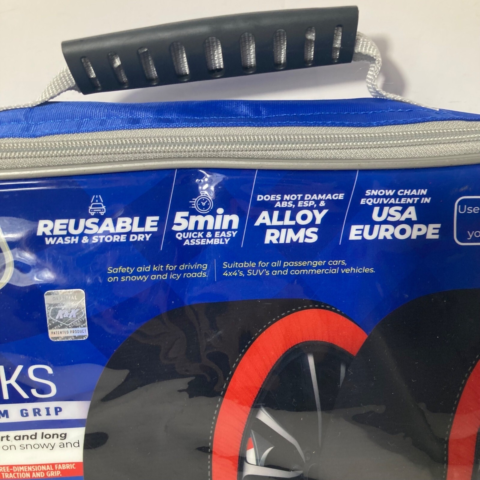 K & K Snow Socks Pro Series for Maximum Grip L NIB