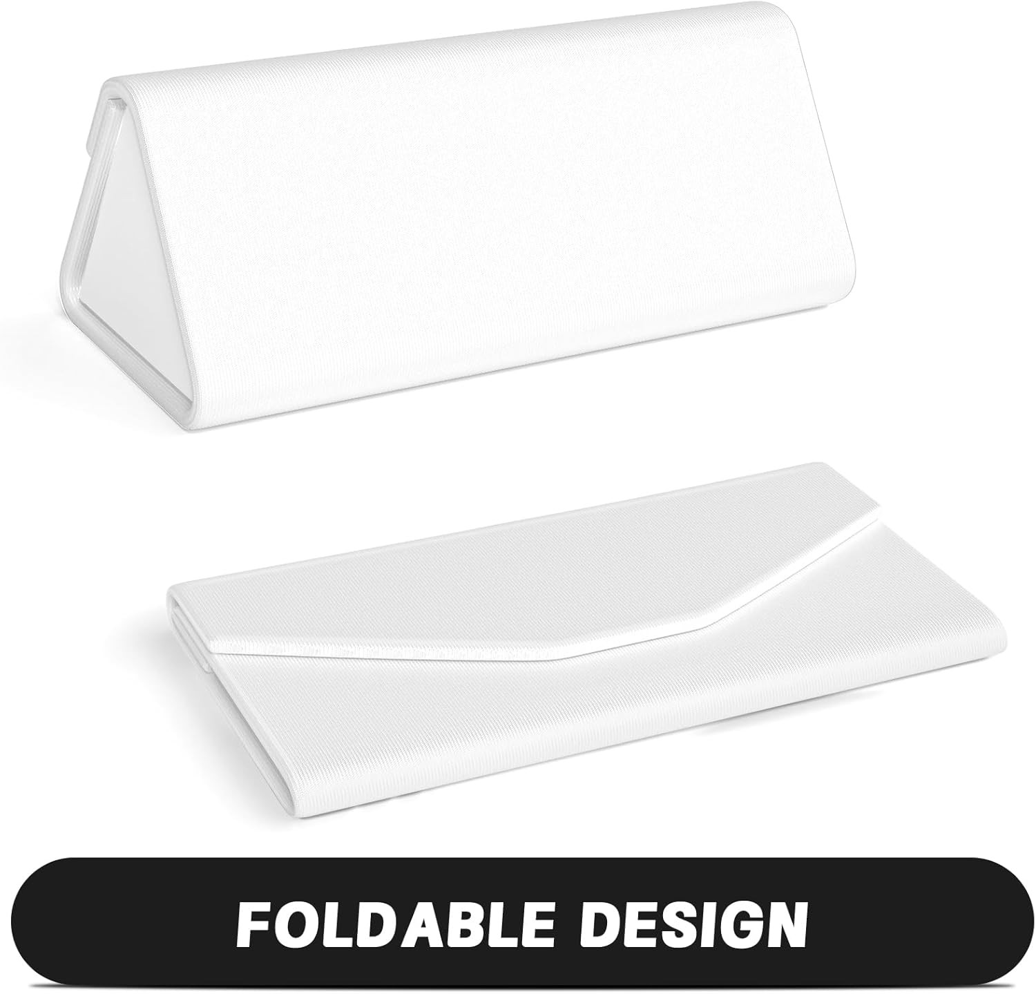 Sunglasses Case, Foldable Glasses Case, Magnetic PU Leather Hard Shell Folding E