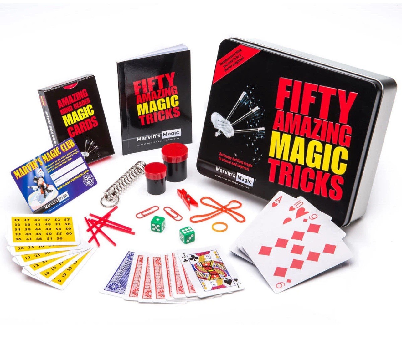 Marvin's Magic 50 Amazing Magic Tricks Gift Tin